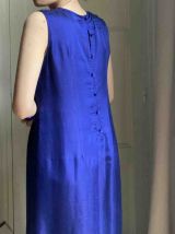 Robe en soie bleu