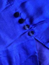 Robe en soie bleu