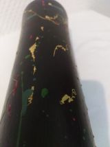 Vase en bambou Vintage peint Art-deco