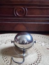 Lot de 4 spots/appliqués boule en métal chromé Années 70