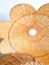 Suspension vintage en osier 