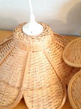 Suspension vintage en osier 