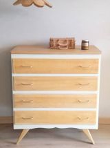 Suspension vintage en osier 