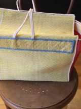 Sac cabas vintage style scoubidou 