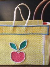 Sac cabas vintage style scoubidou 