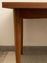  Table de salle à manger vintage danoise en chêne clair 1960