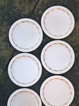 Six assiettes LONGWY "Betty"