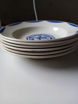 6 assiettes creuses Lunéville