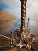 lampe  bronze et laiton art nouveau  1900 a 30s    39x29cm