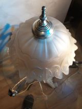 lampe  bronze et laiton art nouveau  1900 a 30s    39x29cm