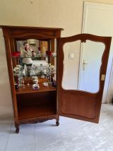 Argentier vitrine en merisier - avec miroir très bon état