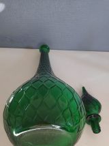 grande carafe verte avec bouchon goutte d'eau
