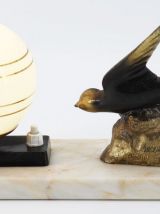 Lampe hirondelle marbre