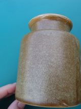 Pot en grè rond mrron Hauteur 13 Diamètre 10