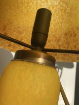 Lampes champignons en pâtes de verres de style art nouveau