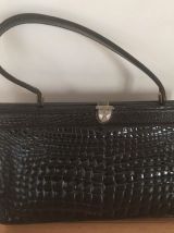Sac à main Vintage cuir de crocodile années 50-60