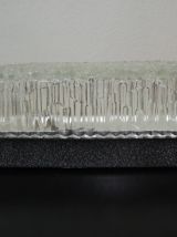 Grand plafonnier en verre Holophane