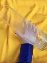 Vase en verre soufflé transparent