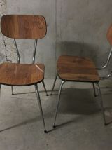Paire de chaises en formica années 70