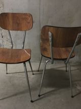 Paire de chaises en formica années 70