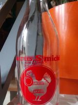 Bouteille de lait en verre "galettes Saint-michel" 