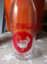 Bouteille de lait en verre "galettes Saint-michel" 