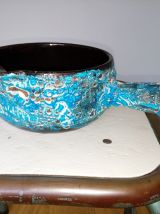 Vide-poche caquelon décor ecume de mer