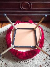 Chaise Pelfran moumoute rouge - Années 60/70