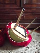 Chaise Pelfran moumoute rouge - Années 60/70