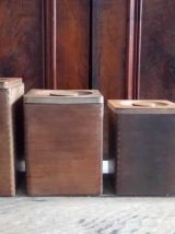 Ensemble de boites à épices en bois - Années 60
