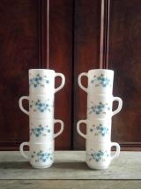 Ensemble cafetière et tasses à café - Veronica myosotis