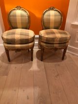 Lot de 4 chaises dorées de style LOUIS XVI