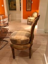 Lot de 4 chaises dorées de style LOUIS XVI