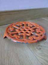 Dessous de plat en fonte émaillée orange