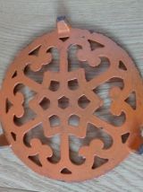 Dessous de plat en fonte émaillée orange