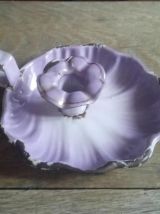 Ancien Bougeoir à main en tôle émaillée