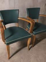 Paire de fauteuils bridge années 50