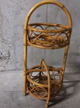 Desserte bar en rotin