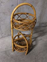 Desserte bar en rotin