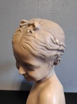 buste "la rieuse" d'après Jean-Baptiste Pigalle en plâtre