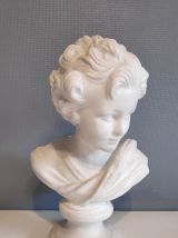 buste de jeune garçon en plâtre
