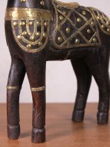 Cheval bois laiton