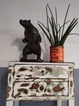 ours brun en plâtre signé Patrick Verdier