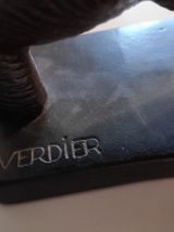 ours brun en plâtre signé Patrick Verdier