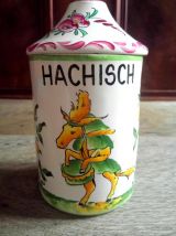 Pot en céramique Hachisch - Peint à la main 