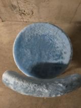 Chaise moumoute bleue