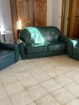 Canapé cuir 2pl et demi +2 Fauteuils 1pl Cinna 