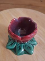 Coquetier français en forme de fleur style Vallauris 