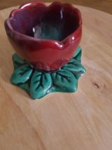 Coquetier français en forme de fleur style Vallauris 