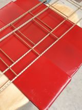  Etagere metal string( tomado) 1950 a 1960  or et rouge vif,